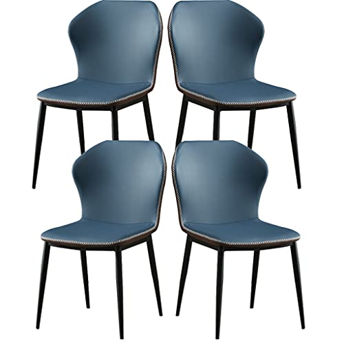 ZHQZXC Küchen-Esszimmer-Möbelstühle PU-Leder Wohnzimmerstühle 4er Set Hohe Rückenlehne Gepolsterter Weicher Sitz Empfangsstuhl für Ess- und Wohnzimmerstühle von ZHQZXC