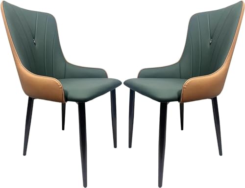 ZHQZXC Wohnzimmerstuhl 2er Set Mid-Century Moderner Esszimmerstuhl Küchenstuhl mit Metallbeinen für Küche Wohnzimmer Schlafzimmer von ZHQZXC