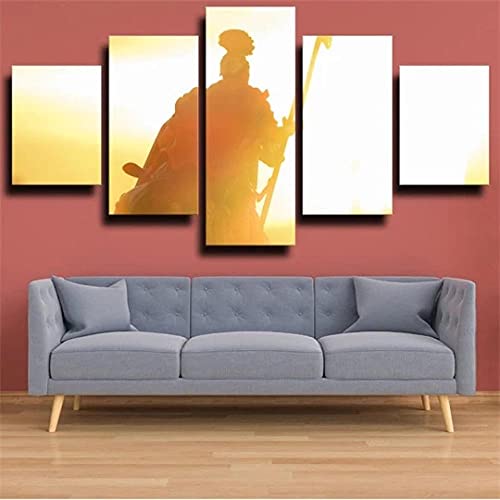 ZHRMGHG 5 Teilig Leinwand Wanddeko Soldat Römischer Legionär Sonnenuntergang Gerahmt Malerei Leinwanddrucke Geschenk 5 Stück Leinwand Bilder Moderne Wandbilder XXL Wohnzimmer Wohnkultur von ZHRMGHG