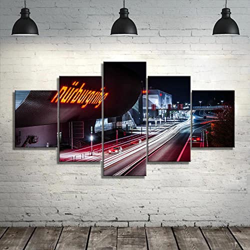 ZHRMGHG Bilder Leinwand Tag Und Nacht Nürburgring Rally Road 5 Panel Wand Art Druck Auf Leinwand Ideale Heim Büro Dekoration Vielen Größen Fertig Gerahmt Mit Holzrahmen von ZHRMGHG