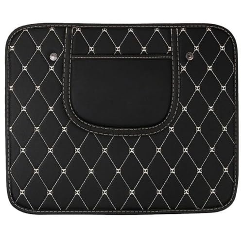 ZHSDMB 2 Stück Auto Rücksitz Anti Kick Pad für Jeep Avenger Grand Cherokee, Wasserdicht Leder Rückenlehne Anti-Kick Pads Autositz RüCkenschutz Mit Taschen Sitzschutz Autositzschutz,Black-M von ZHSDMB
