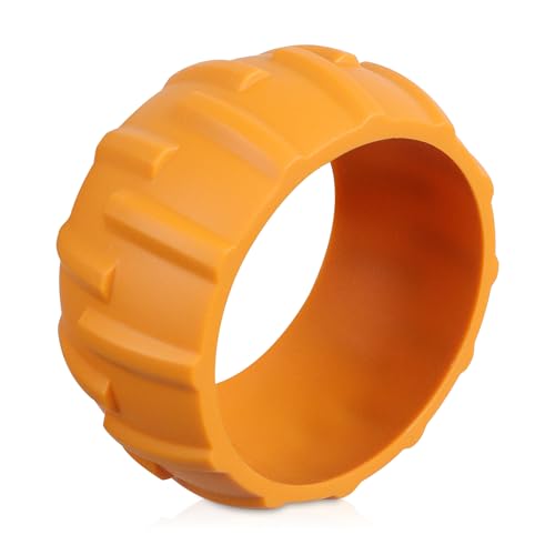 Radschutz XL für Worx Landroid Frontrad mit robustes Profil Tuning, Kompatibel mit den Radmodellen M500, M500 plus, M700, M700 plus, S300 - Orange von ZHSX