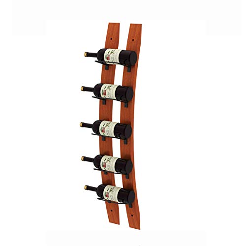 ZHSYXLB Wandmontiertes Weinregal Barrel Daube zum Aufhängen von 5 Flaschen Weinregal aus Holz Weinflaschenhalter für Zuhause, 8 Flaschen 150 cm, 5 Flaschen 102 cm von ZHSYXLB
