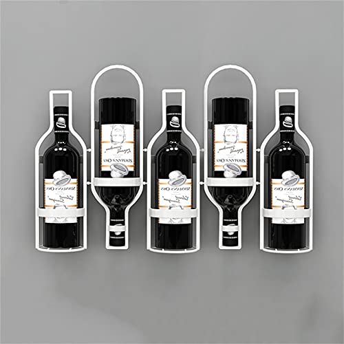 ZHSYXLB Weinflaschenhalter Weinhalter, Wandflaschen-Metallwand-Weinregal, Metallregal-Aufbewahrungsaufhänger-Organizer für Küchenschrankbar von ZHSYXLB