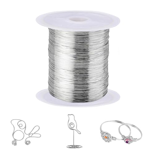 100m x 0.5mm 304 edelstahldraht, Silber Draht Zum Basteln Basteldraht DüNn Wire Schmuckdraht Silber Silberdraht 925 FüR Schmuck Werkzeug Silberdraht Zum Basteln Biegbare Handwerk DIY von ZHTLTHZ