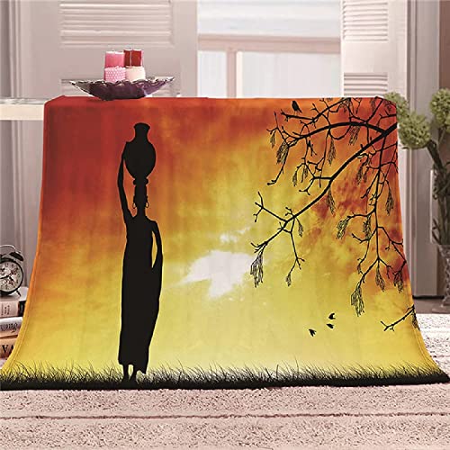 3D Kuscheldecke 200x200 Flanell Fleecedecke Afrika Decke Weiblich, Flauschig Mikrofaser Wohndecke Erwachsener, für Sofadecke Couchdecke Sofaüberwurf Bettüberwurf von ZHUDAC