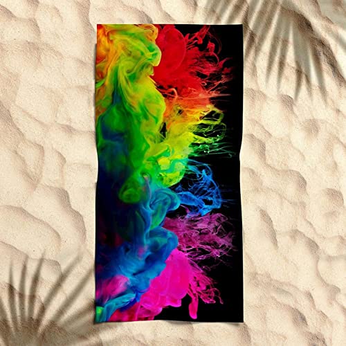 Handtuch Groß 70x140 cm Mikrofaser Strandtuch Aquarell Strandtuch Graffiti, Badetuch Strandhandtuch Schnell Trocknendes Sandfreies Weiches Saunatuch, reisehandtuch, Badehandtuch von ZHUDAC