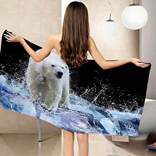 Handtuch Groß 90x180 cm Mikrofaser Strandtuch Eisbär Strandtuch Tier, Badetuch Strandhandtuch Schnell Trocknendes Sandfreies Weiches Saunatuch, reisehandtuch, Badehandtuch Handtuch Groß 90x180 cm Mikrofaser Strandtuch Eisbär Strandtuch Tier, Badetuch Strandhandtuch Schnell Trocknendes Sandfreies Weiches Saunatuch, reisehandtuch, Badehandtuch von ZHUDAC