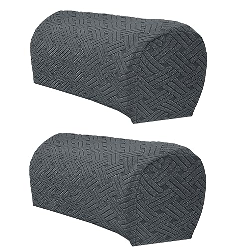 ZHULONGRUSHUI Sofa-Armschoner, Stretch-Armlehnenbezug für Stühle/Couch, weiche Spandex-Armbezüge, Sessel-Schonbezüge für Liege mit Drehstiften, 2 Stück (dunkelgrau) von ZHULONGRUSHUI