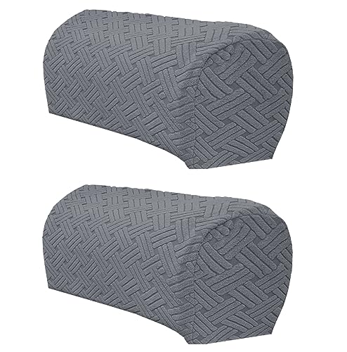 ZHULONGRUSHUI Sofa-Armschoner, Stretch-Armlehnenbezug für Stühle/Couch, weiche Spandex-Armbezüge, Sessel-Schonbezüge für Liege mit Drehstiften, 2 Stück (grau) von ZHULONGRUSHUI