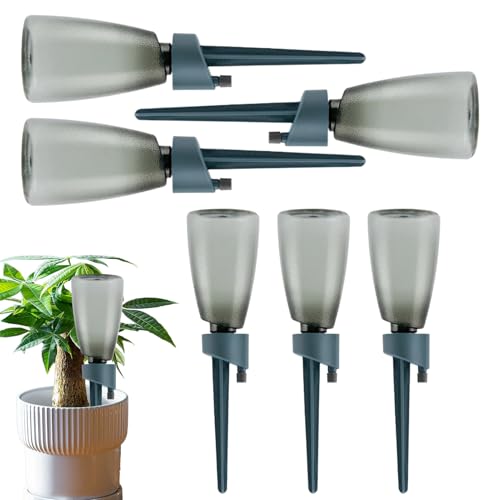 Automatisch Bewässerung Set, 6 Stücke Selbstbewässernde Spikes Pflanzenbewässerungspfähle Mit Kontrollventil Pflanzen Bewässerungssystem Für Heimtopf Alltagsgebrauch Außenbereich Balkon von ZHUMCCY