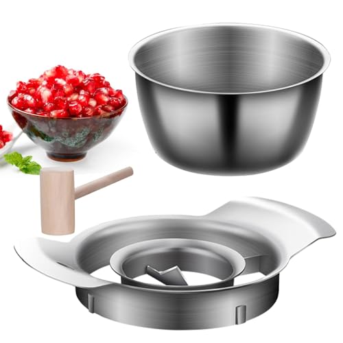 Granatapfel Schäler, Granatapfelschälwerkzeug Set Granatapfel Entkerner Aus Edelstahl Mit Schale Granatapfel Obstschneider Zum Schälen Von Granatapfelkernen von ZHUMCCY