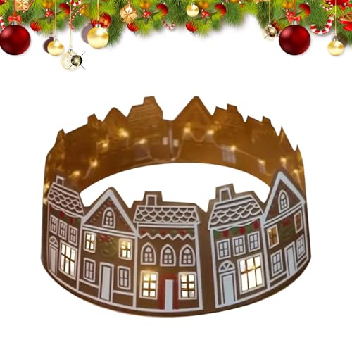 Lebkuchenhaus Weihnachtsbaumkragen, 2024 LED Weihnachtsbaum Kragen Weihnachtsbaum Kragen Wiederverwendbarer Weihnachtsbaum Dekoration, Urlaubsartikel Lebkuchenhaus Weihnachtsbaumkragen, 2024 LED Weihnachtsbaum Kragen Weihnachtsbaum Kragen Wiederverwendbarer Weihnachtsbaum Dekoration, Urlaubsartikel von ZHUMCCY
