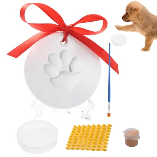 Pfotenabdruck Set, Hundepfoten Ornament Set Clay Pets Paw Impression Kit Clay Pawprint Christmas Ornament, Luftgetrockneter Haustier Fußabdruck Gedenkdruck Pfotenabdruck Set, Hundepfoten Ornament Set Clay Pets Paw Impression Kit Clay Pawprint Christmas Ornament, Luftgetrockneter Haustier Fußabdruck Gedenkdruck von ZHUMCCY