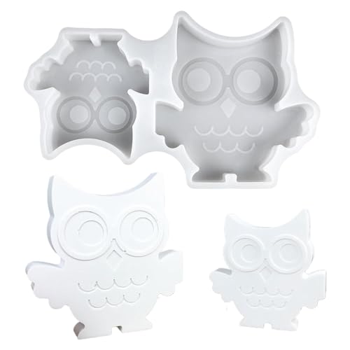Silikonformen Gießformen Eule, 3D Eulen Kerzenform Silikon, Kreative Herbstdeko Tier Silikonform Herbst Für Dessert Seife Schokolade Kuchen von ZHUMCCY