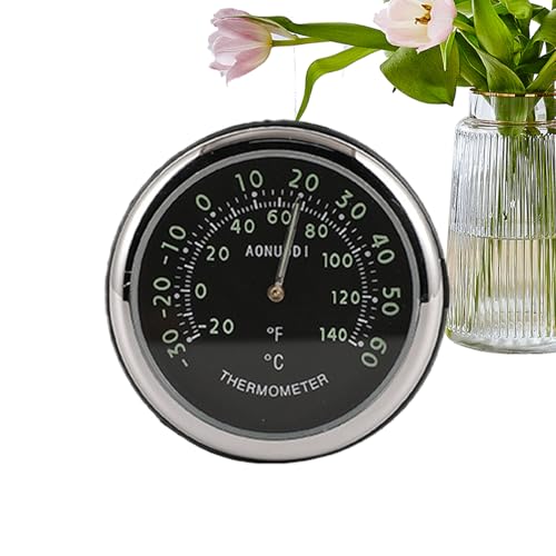 ZHUMCCY Analoguhr Auto - Auto-Thermometer Mit Klebefläche - Leuchtende Lüftungsgitter-Uhr Für Autos Wohnmobile LKWs Zuhause von ZHUMCCY
