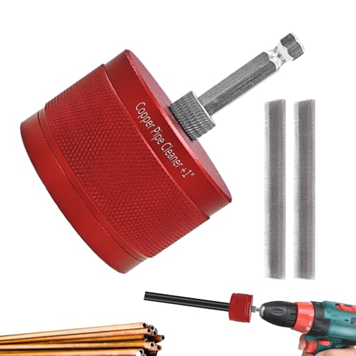 ZHUMCCY Bohrer Kupferrohr Reiniger - Sanitär Reinigungsbürste | 1/2 Zoll, 3/4 Zoll, 1 Robuster Kupferrohrreiniger Für Haushalt Werkstatt Installation Elektriker von ZHUMCCY