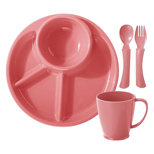 ZHUMCCY Geteilte Teller | Kinder Unterteilte Teller Für Frühstück Abendessen,Ovale Servierschale Mit Trinkbecher Für Wohnung Kantine Kita ZHUMCCY Geteilte Teller | Kinder Unterteilte Teller Für Frühstück Abendessen,Ovale Servierschale Mit Trinkbecher Für Wohnung Kantine Kita von ZHUMCCY