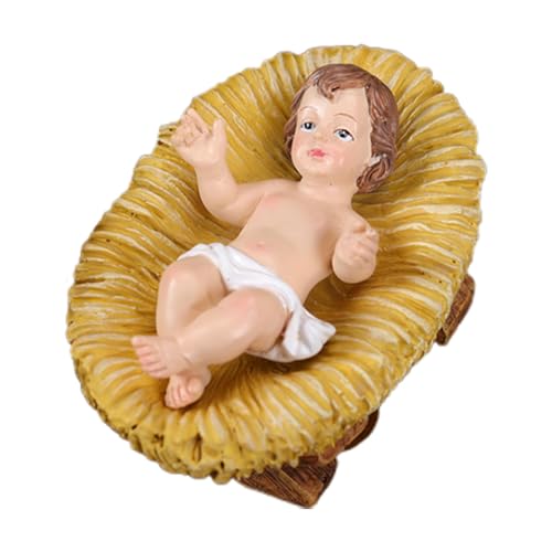 ZHUMCCY Jesuskind In Der Krippe, Krippe Figuren Harzstatue Krippenstatue Aus Kunstharz Jesuskind Statue Krippen Desktop Dekoration Für Weihnachten Innendekoration ZHUMCCY Jesuskind In Der Krippe, Krippe Figuren Harzstatue Krippenstatue Aus Kunstharz Jesuskind Statue Krippen Desktop Dekoration Für Weihnachten Innendekoration von ZHUMCCY