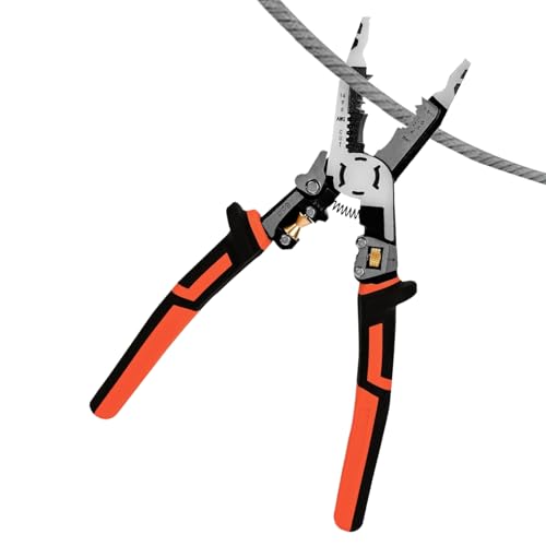 ZHUMCCY Kabelabisolierer - Zum Abisolieren, Verpressen Und Schneiden Von Elektrokabeln | Ergonomisches Handwerkzeug zum Crimpen und Abisolieren für Elektriker Heimwerker von ZHUMCCY