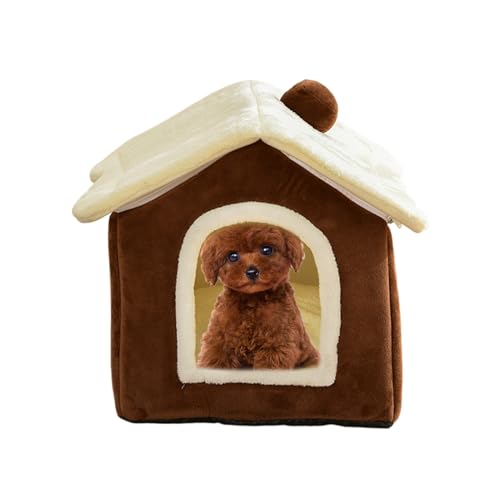 ZHUMCCY Katzenhäuser für Wohnungskatzen,Hauskatzenhaus - Halbgeschlossene Kätzchenbetthöhle | Weiche Kätzchenbetthöhle in Hausform mit abnehmbarem Kissen, wasserdichte Haustiermöbel für Katzen, Hunde ZHUMCCY Katzenhäuser für Wohnungskatzen,Hauskatzenhaus - Halbgeschlossene Kätzchenbetthöhle | Weiche Kätzchenbetthöhle in Hausform mit abnehmbarem Kissen, wasserdichte Haustiermöbel für Katzen, Hunde von ZHUMCCY