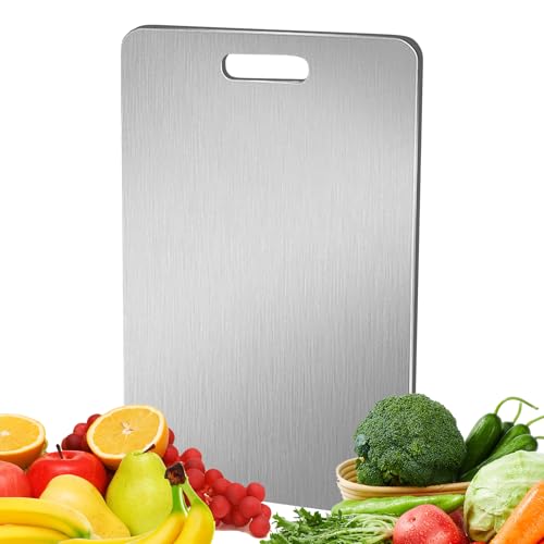 ZHUMCCY Kleines Titan Schneidebrett,Beidseitige Fleisch Schneideunterlage | kleines Schneidebrett für Camping Kochen Outdoor Haushalt Picknick Fleisch Käse Obst von ZHUMCCY