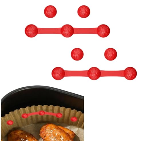 ZHUMCCY Magnete Für Airfryer Backpapier, 2er-Set Luftfritteusen Magnet Silikonschnalle, Hohe Temperaturbeständigkeit Air Fryer Liner Magnete Für Die Heißluftfritteuse von ZHUMCCY