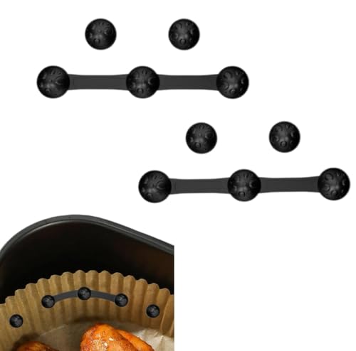 ZHUMCCY Magnete Für Airfryer Backpapier, 2er-Set Luftfritteusen Magnet Silikonschnalle, Hohe Temperaturbeständigkeit Air Fryer Liner Magnete Für Die Heißluftfritteuse von ZHUMCCY