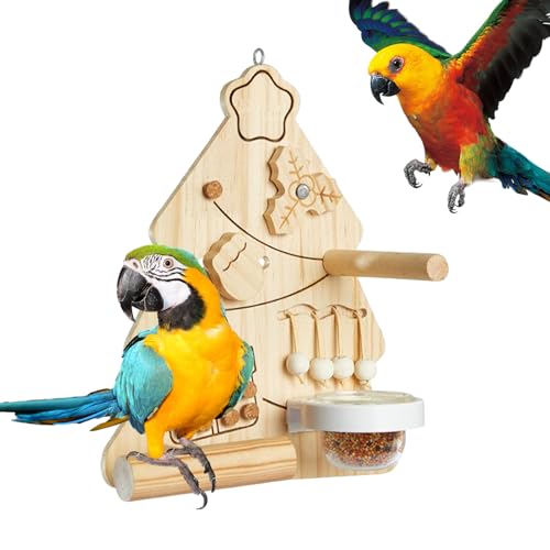 ZHUMCCY Vogelspielzeug Für Papageien | Kauspielzeug In Weihnachtsbaumform Als Vogel Spielplatz | Interaktives Klettergestell Aus Holz Zur Käfiginnenbefestigung Für Unzertrennliche Ara Sittich ZHUMCCY Vogelspielzeug Für Papageien | Kauspielzeug In Weihnachtsbaumform Als Vogel Spielplatz | Interaktives Klettergestell Aus Holz Zur Käfiginnenbefestigung Für Unzertrennliche Ara Sittich von ZHUMCCY