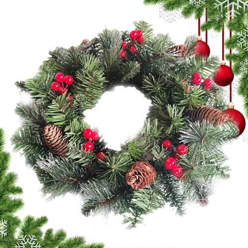 ZHUMCCY Weihnachtskränze Für Die Haustür | 40 cm Mit Lichtern Türkranz Weihnachten | Realistische Deko Für Draußen Hausdekoration Für Schrank Fenster Wand Kamin | Für Kaminbank Fensterbank ZHUMCCY Weihnachtskränze Für Die Haustür | 40 cm Mit Lichtern Türkranz Weihnachten | Realistische Deko Für Draußen Hausdekoration Für Schrank Fenster Wand Kamin | Für Kaminbank Fensterbank von ZHUMCCY