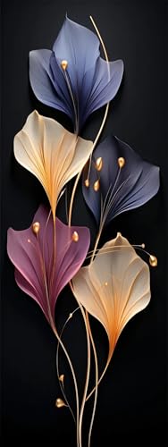 ZHUMUTO Diamond Painting Extra Groß XXL Bilder Set Erwachsene,60x160 cm Blumen D,5D Diamant Painting Bilder Erwachsene mit Zubehör Für Wanddekorationen von ZHUMUTO