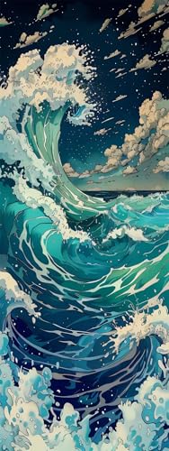 ZHUMUTO Diamond Painting Extra Groß XXL Bilder Set Erwachsene,60x160 cm Meer Wellen A,5D Diamant Painting Bilder Erwachsene mit Zubehör Für Wanddekorationen von ZHUMUTO