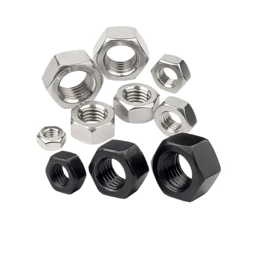 20 PCS 304 Edelstahl Sechskantmutter Bolzenmutter(Black,M1.4) von ZHUNTE
