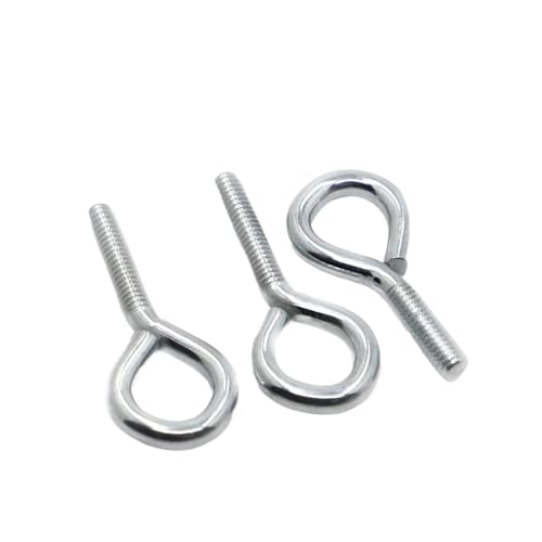 Verzinkte geschlossene Schafsaugen-Hebeösenschraube, 5 Stück mit Ringhakenbolzen(M4x25mm) von ZHUNTE