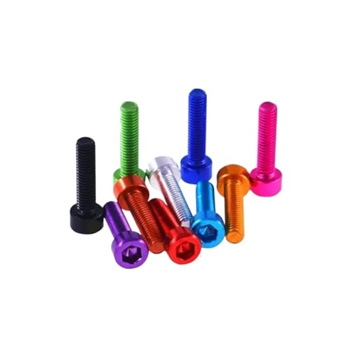 10 Stück Innensechskantschrauben aus Aluminiumlegierung(Black,M4x18) von ZHUNTESM