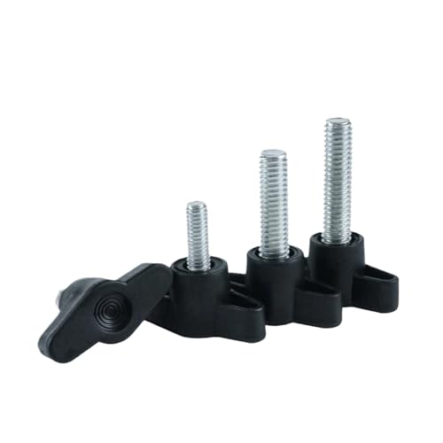 3 Stück T-förmige Rändelschraube mit Nylon-Kunststoffkopf(M6x40mm) von ZHUNTESM