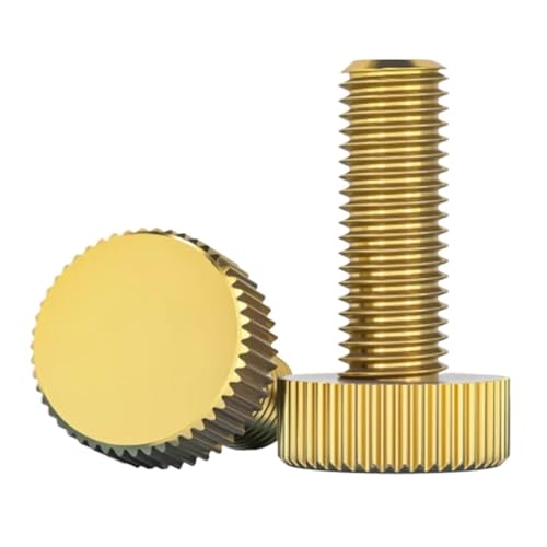 4 Stück Rändelschrauben aus Messing mit flachem Kopf(M6 x 8mm) von ZHUNTESM