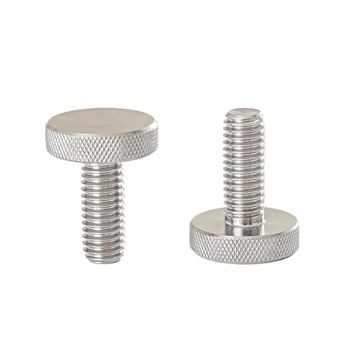 4 Stück Rändelschrauben mit Rundkopf aus Edelstahl, Flügelschrauben for Glas(M12x 50mm) von ZHUNTESM