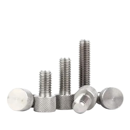 6 Stück 304 Edelstahl Rändelkopf Manuelle Anziehschrauben Runde Einstellschrauben(M3 x 8mm) von ZHUNTESM