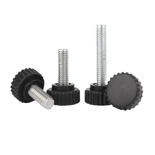 6-teilige gerändelte, mit Nylon beschichtete Rändelschrauben mit rundem Kopf und Kunststoffgriff(M8x35mm) von ZHUNTESM
