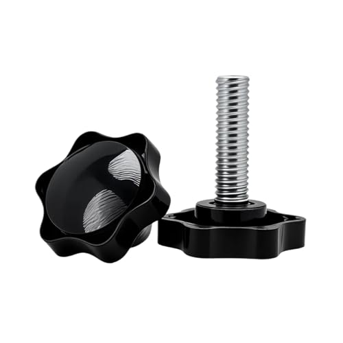 Griffschrauben und -bolzen, 5 Stück Kunststoff-Rändelschrauben mit sternförmigem Kopf und Gewinde(M8x85mm) von ZHUNTESM