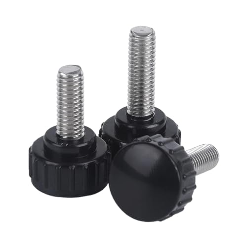 Handfestziehende Rundkopfschrauben aus Edelstahl 304, 5 Stück Befestigungsschrauben mit gerändeltem Gummiknopf(M10x50mm) von ZHUNTESM