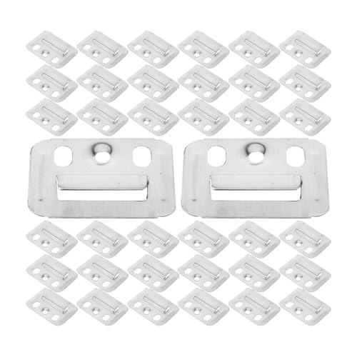 Ineinander greifende Haken aus Edelstahl for Wandpaneele, 100-teiliges Möbelhaken-Installationsset(5.00X3.4X0.45cm) von ZHUNTESM