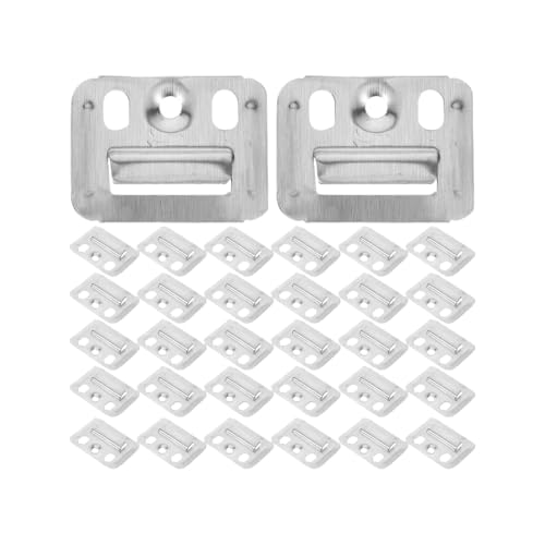 Ineinandergreifende Montageteile for Wandpaneele aus Edelstahl, 200-teiliges Möbelhaken-Installationsset(4.00X3.00X0.40cm) von ZHUNTESM