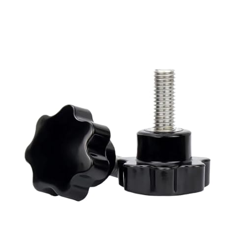 Manueller Knopfriegel mit sternförmigem Kopf aus Kunststoff, 3 Stück Daumengriffriegel(M12x45mm) von ZHUNTESM