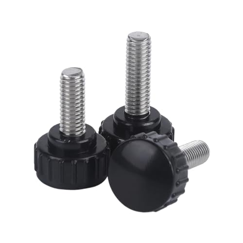 Rändelschrauben aus Edelstahl 304, rund, Kunststoff, 4 Stück gemusterte Befestigungsschrauben aus Gummi(M5x30mm) von ZHUNTESM