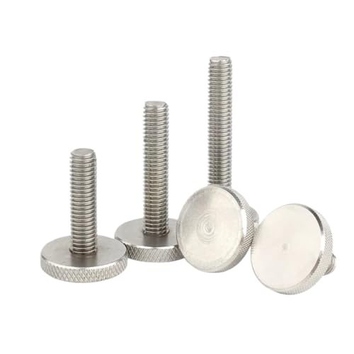 Rändelschrauben mit flachem Kopf und rundem Flügelkopf aus Edelstahl 304, 4 Stück flügelförmige Einstellschrauben(M10x 25mm) von ZHUNTESM
