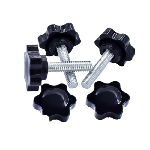 Sternförmiger Griff, Edelstahl-Gewindebolzen, 3 Stück Klemm-Maschinenschrauben mit Daumengriff(M6x10mm) von ZHUNTESM