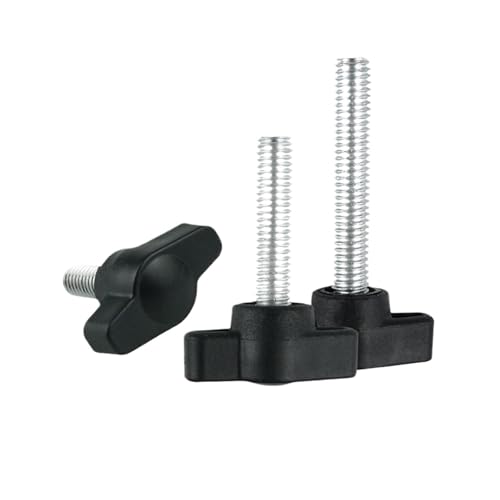 T-förmige Daumenschraube mit Kunststoffkopfgriff, 3 Stück manueller Schraubenbolzenkopf(M4x20mm) von ZHUNTESM