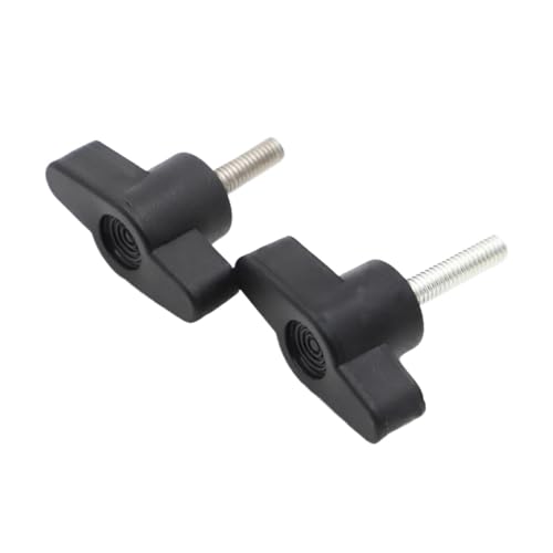T-förmige Rändelschraube mit Nylon-Kunststoffkopfgriff, 2 Stück handfest angezogener Schraubenkopf(M5 x30mm) von ZHUNTESM
